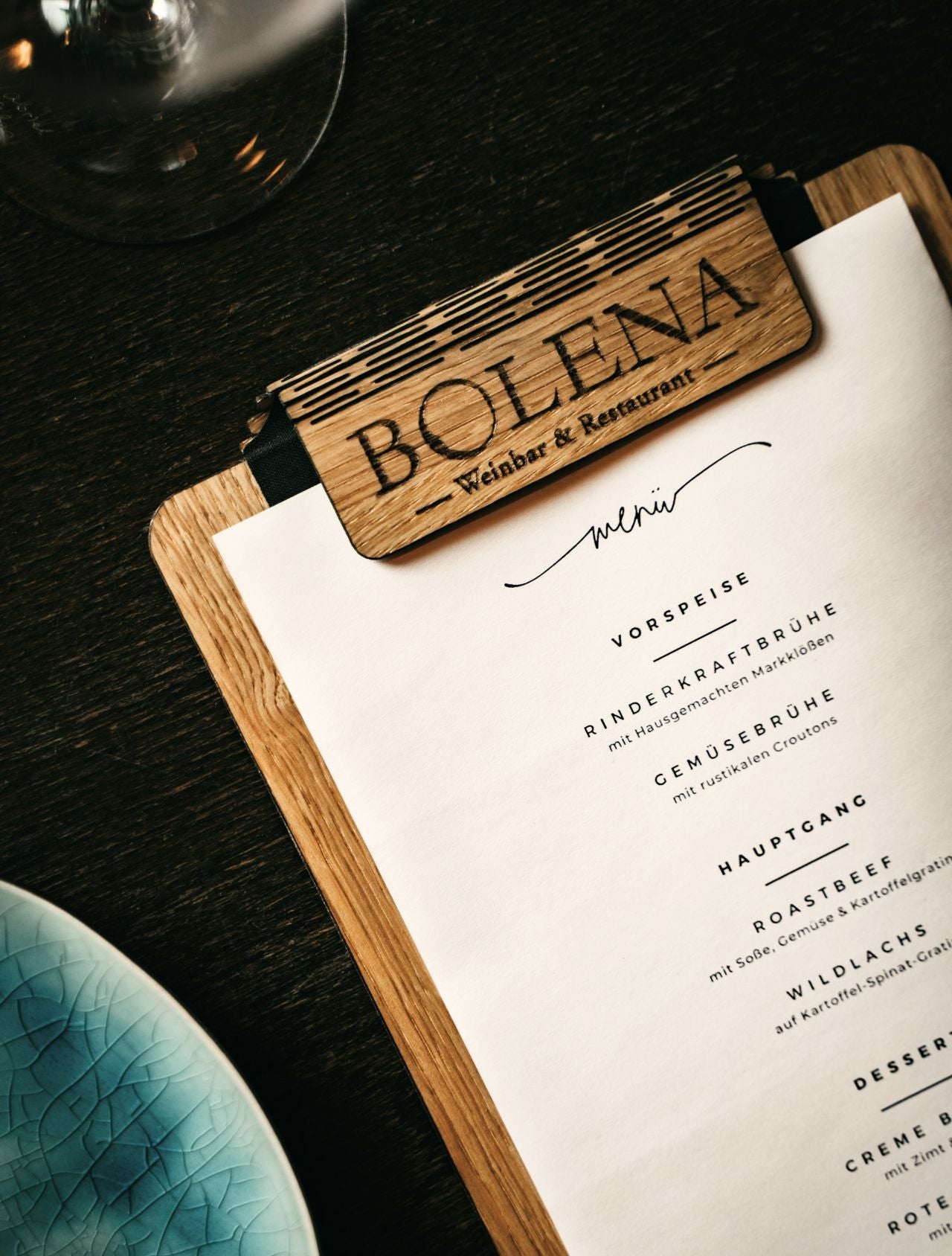 ELEGANTE PRÄSENTATION DEINES MENÜS: Hochwertiges & dünnes Holzmaterial