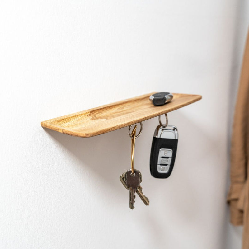 Astrein Schlüsselbrett Magnetisch Schlüsselboard aus Holz Eiche